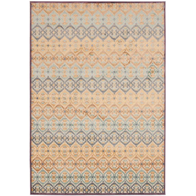 SAFAVIEH Paradise Efrosinia Modern Viscose Rug - 4' x 5'7" - Mauve/Multi - Rectangle