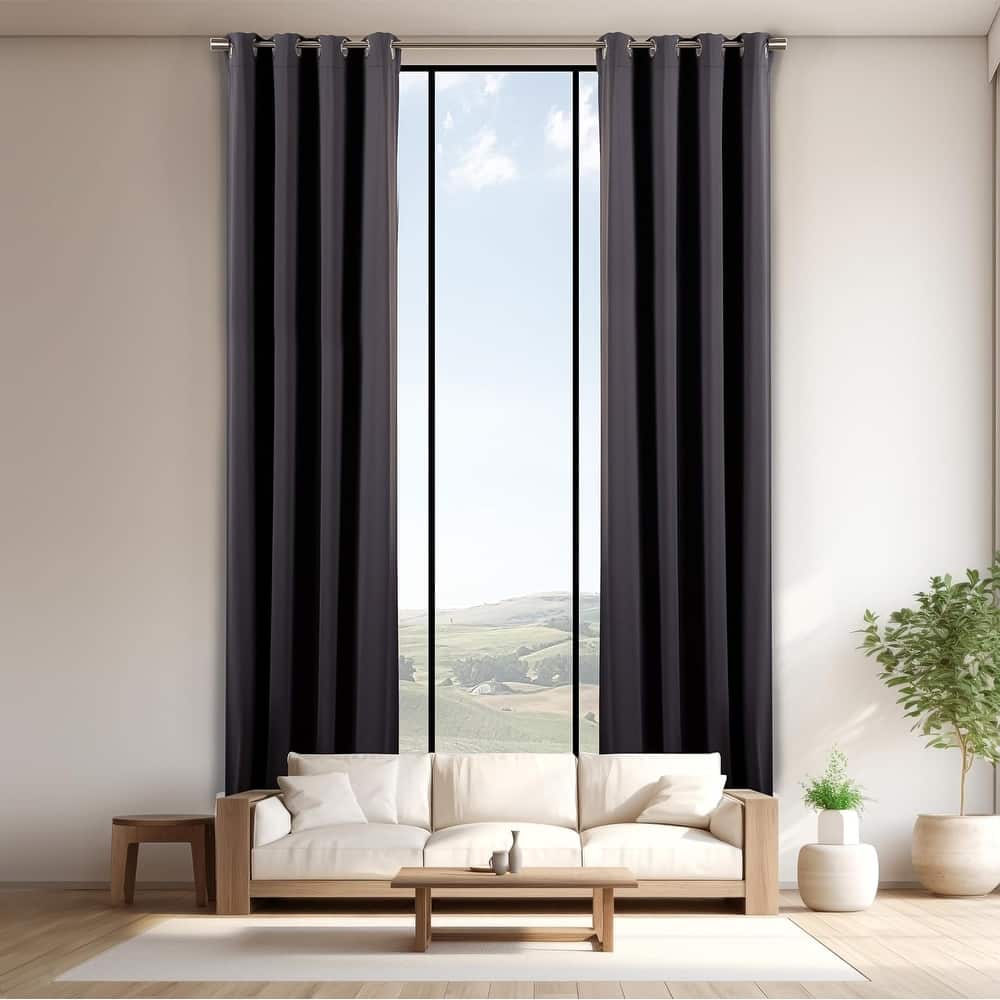 Aurora Home Extra Long Grommet Top Thermal Blackout Curtain Single Panel