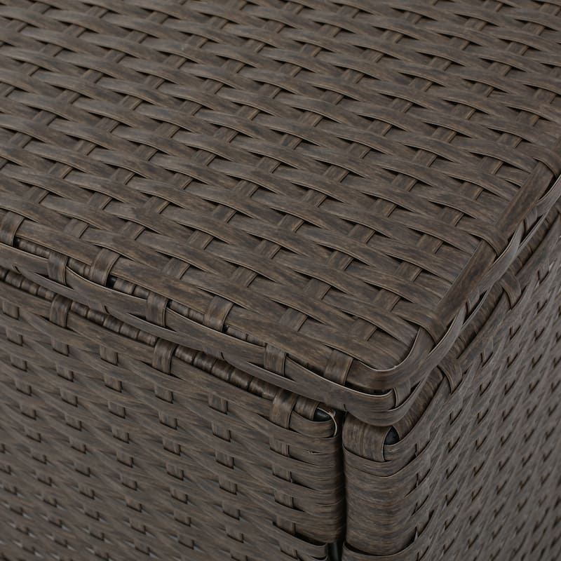 Puerta Outdoor 7-seater Cushioned Wicker Sofa Chat Set by Christopher Knight Home