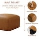 preview thumbnail 45 of 62, Elliot 22"/ 35"/ 43" W Modern Rectangular Genuine Leather Ottoman