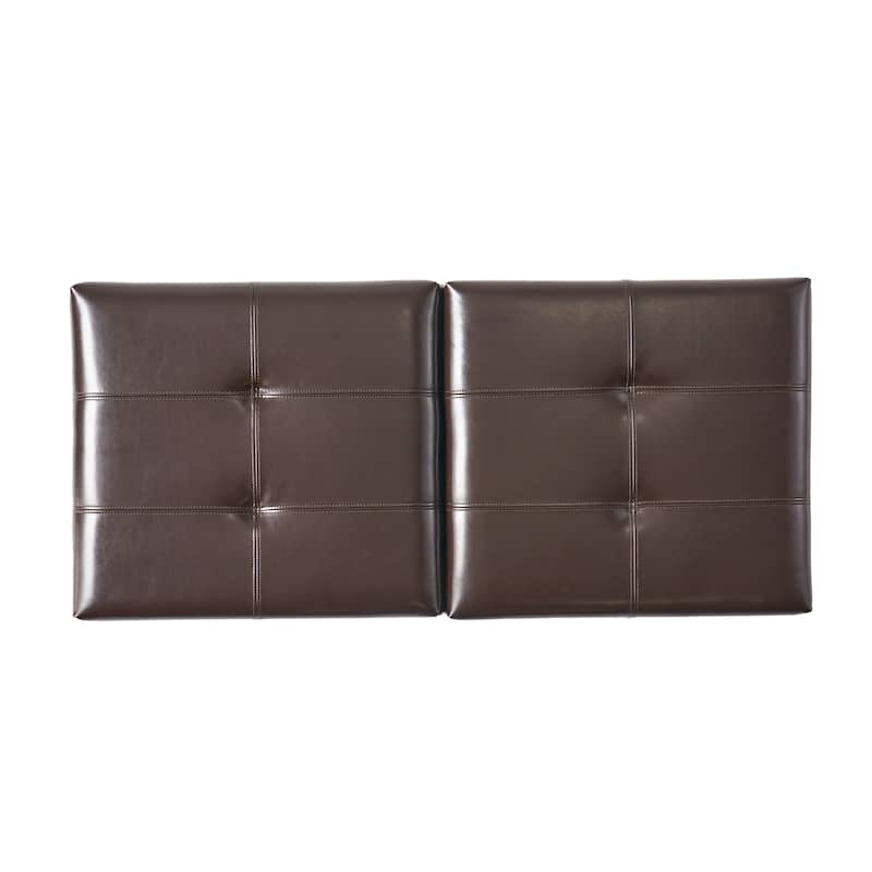 Merrill Chocolate Brown Leather Storage Ottoman by Christopher Knight Home
