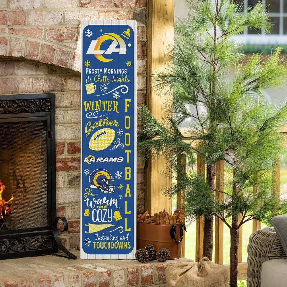 47" Double Sided Seasonal Porch Leaner, Los Angeles Rams - 47" x 11.25"