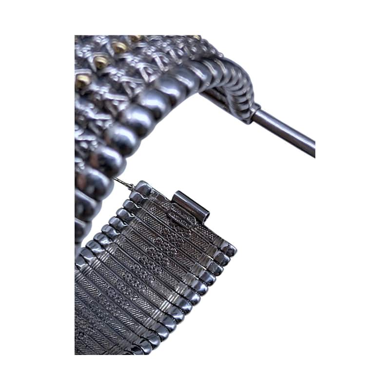 Konstantino Hera Sterling Silver & 18K Yellow Gold Wide Cuff Bracelet - 7