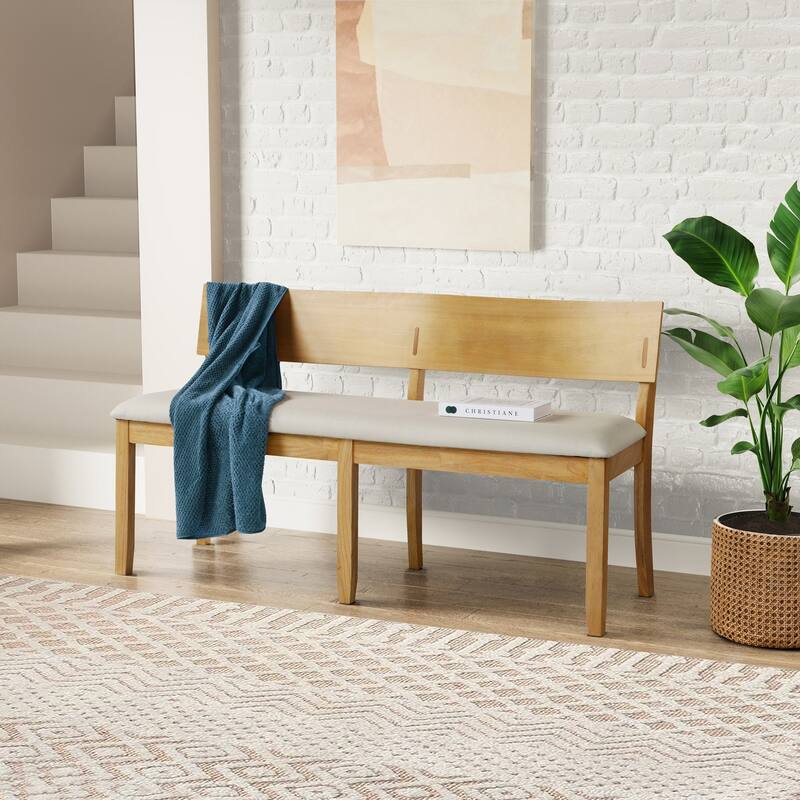 Capella Wood Dining Bench - Natural