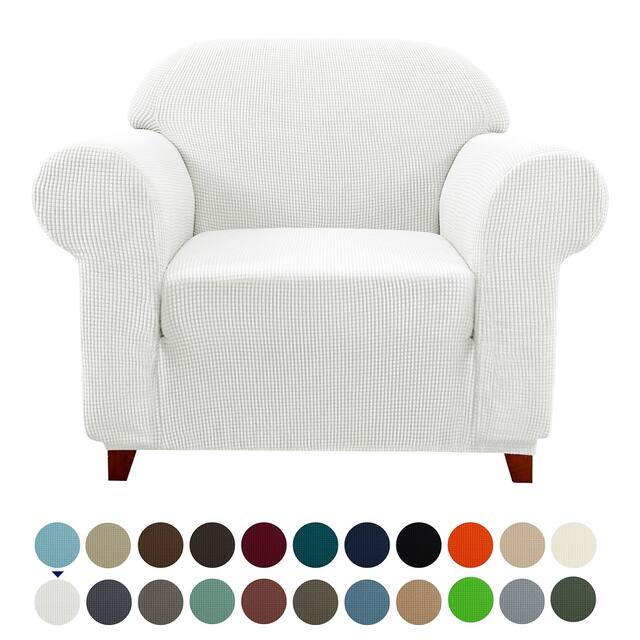 Subrtex Stretch Armchair Slipcover 1 Piece Spandex Furniture Protector - Off White