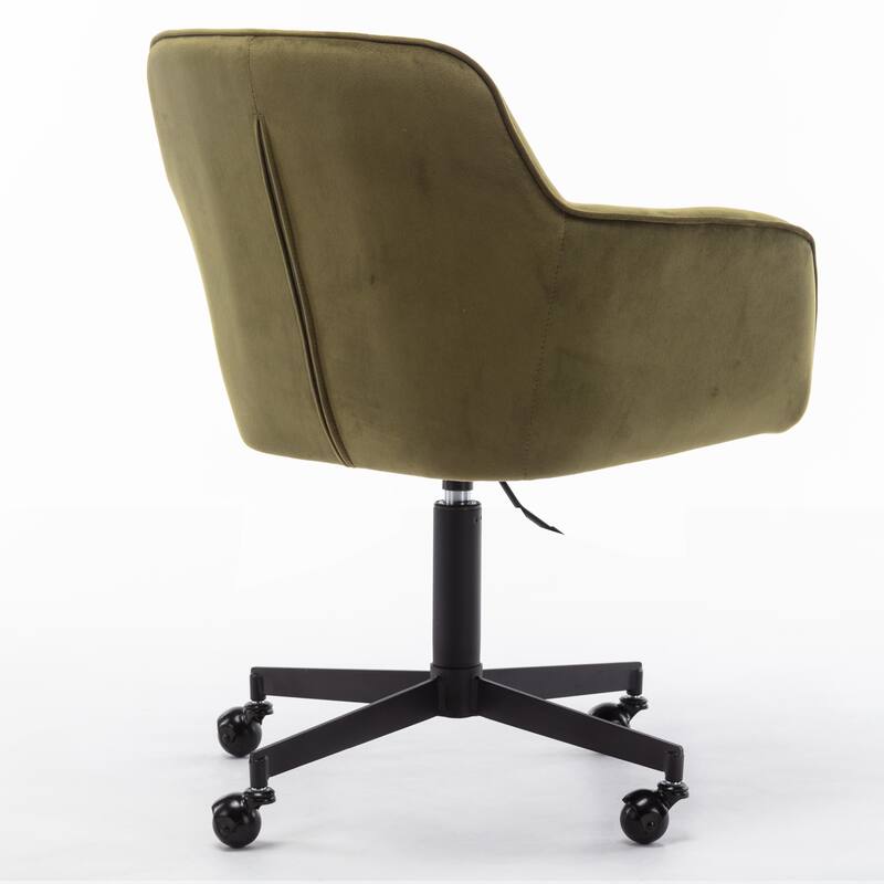 Sylvia Swivel Rolling Velvet Armchair