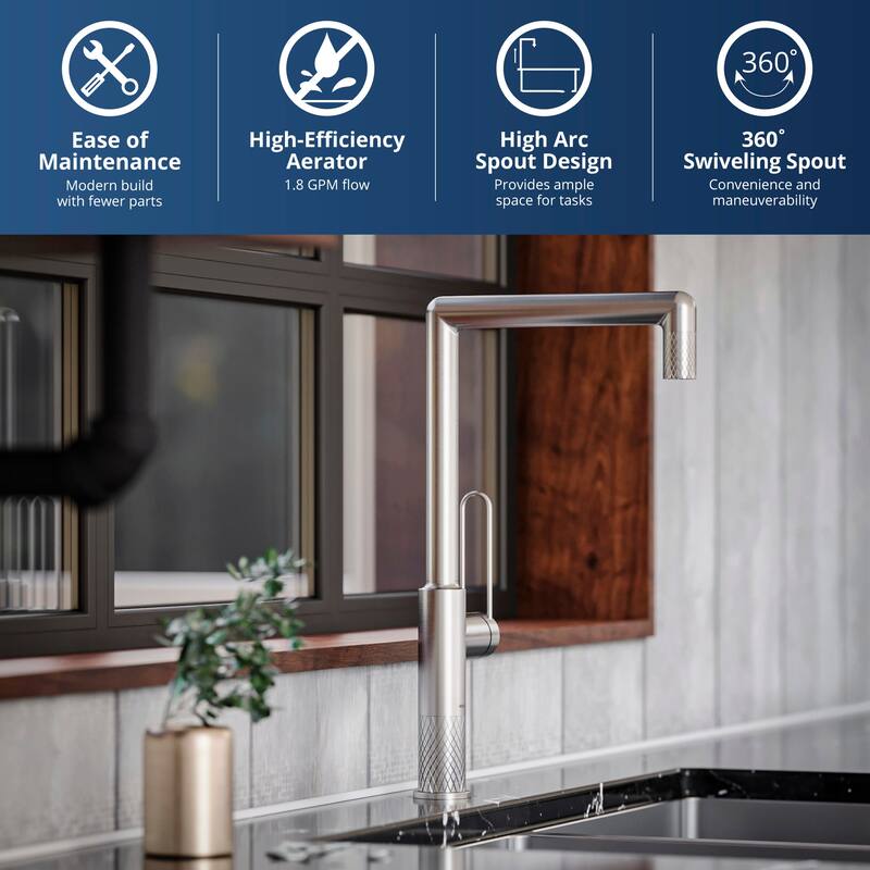 Karran USA KKF370 Sherman 1.8 GPM Single Hole Kitchen Faucet
