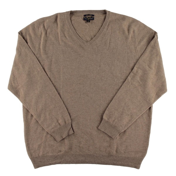 Club Room New Natural Heather Brown Mens Size Xl Solid V Neck Club Room New Natural Heather Brown Mens Size Xl Solid V Neck Sweater Free Shipping Today 19567330