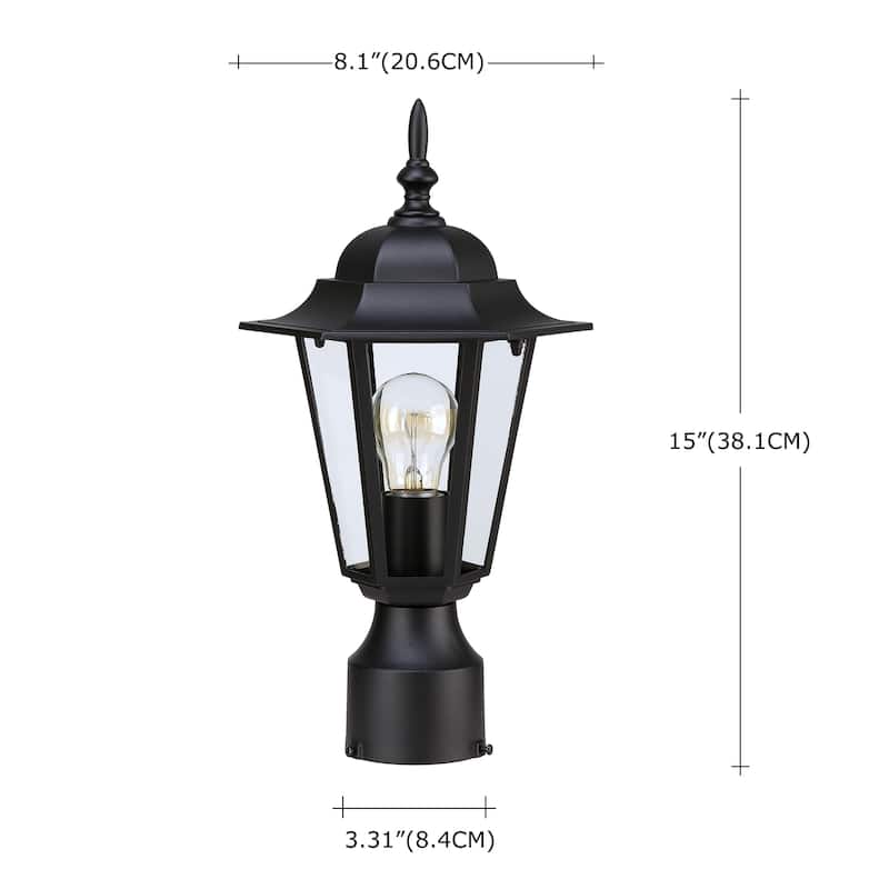 15" in Outdoor Post Light Kits Lantern(1 or 2 Pack could be chosen)
