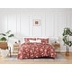 preview thumbnail 1 of 3, Jacobean Willow Oversized Duvet Cover Set King - Red - 3 Piece