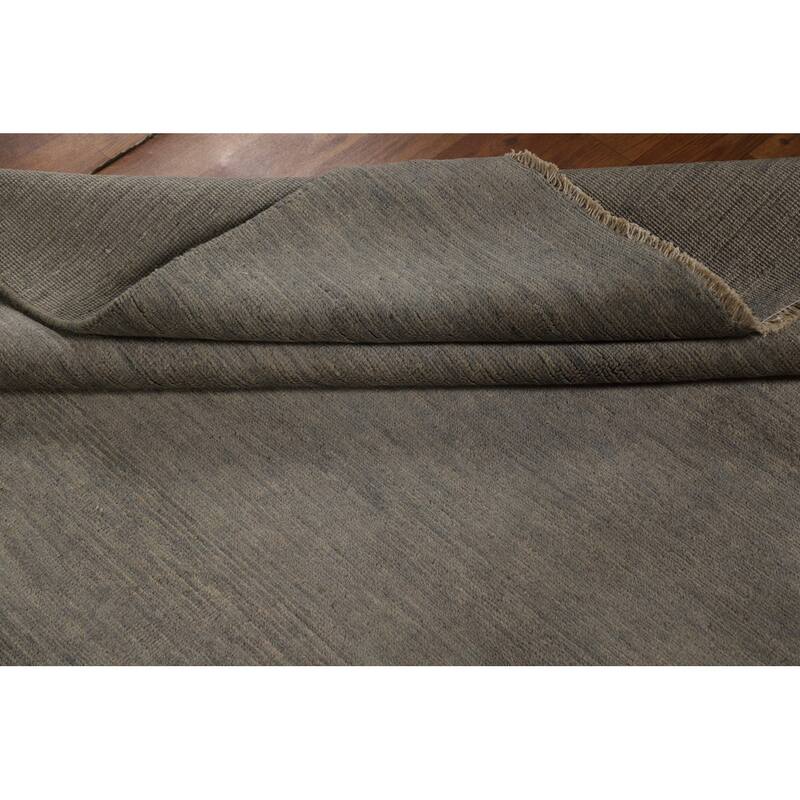 Gray Gabbeh Oriental Area Rug Living Room Hand-Knotted Wool Carpet - 4'10" x 6'7"