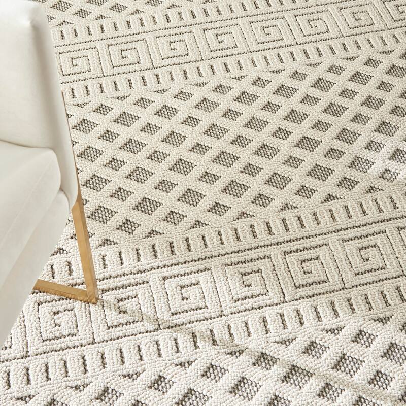Nourison Elwood Contemporary Greek Key Lattice Geometric Area Rug