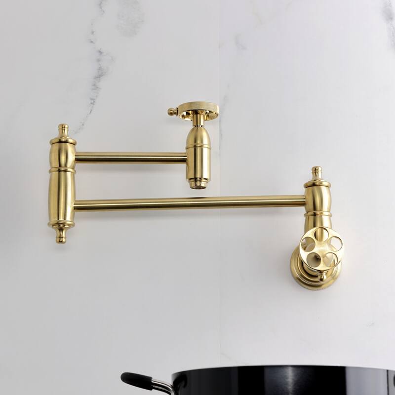 Wendell Two-Handle 1-Hole Wall Mount Pot Filler Faucet