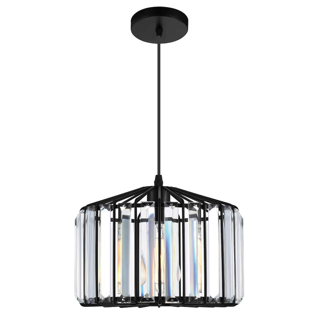 Alethia 1 Light Black Drum Shade Pendant