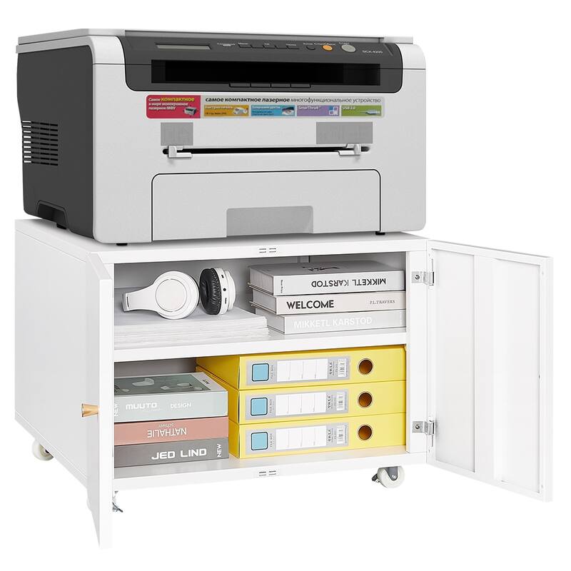 Office furniture Copier Cabinet With 2 door steel copier stand mobile pedestal file Printer Stand