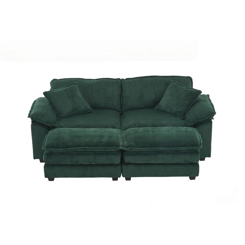 2-seats Sofa With 2 Back Pillows