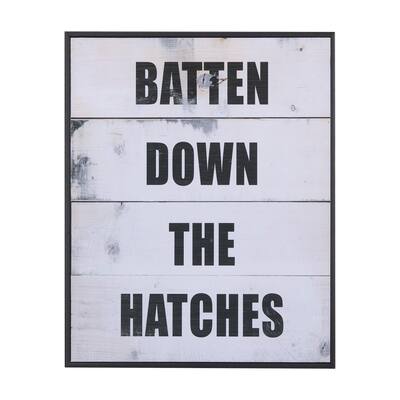 Batten Down The Hatches Framed Art Print