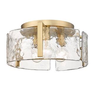 Golden Lighting Aenon 3-light Flush Mount in Matte Black