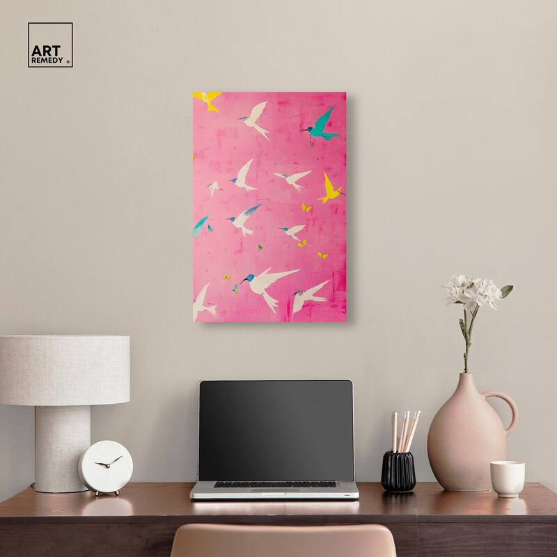 Soaring Sorbet Canvas by Art Remedy, Gallery Wrapped