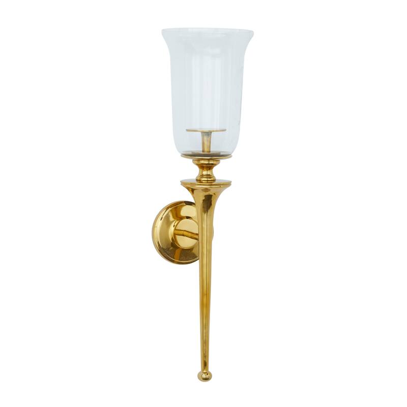 Aluminum Traditional Wall Sconce Gold, Silver, or Black - 8 x 8 x 30
