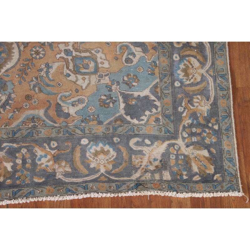Tabriz Persian Vintage Rug Hand-Knotted Wool Carpet - 6'6"x 9'6"