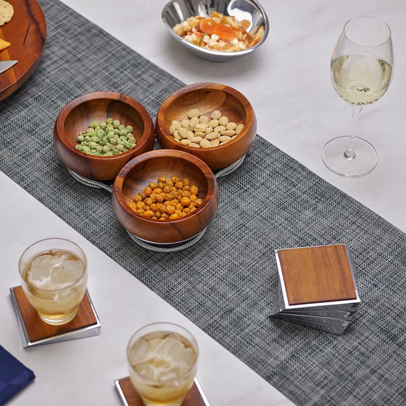 Nambe Twist Coaster Set - 4.25"