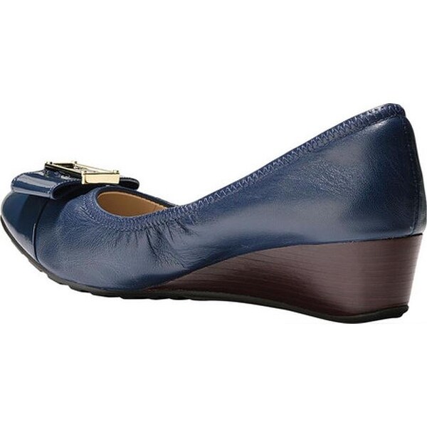 cole haan emory leather wedge pump