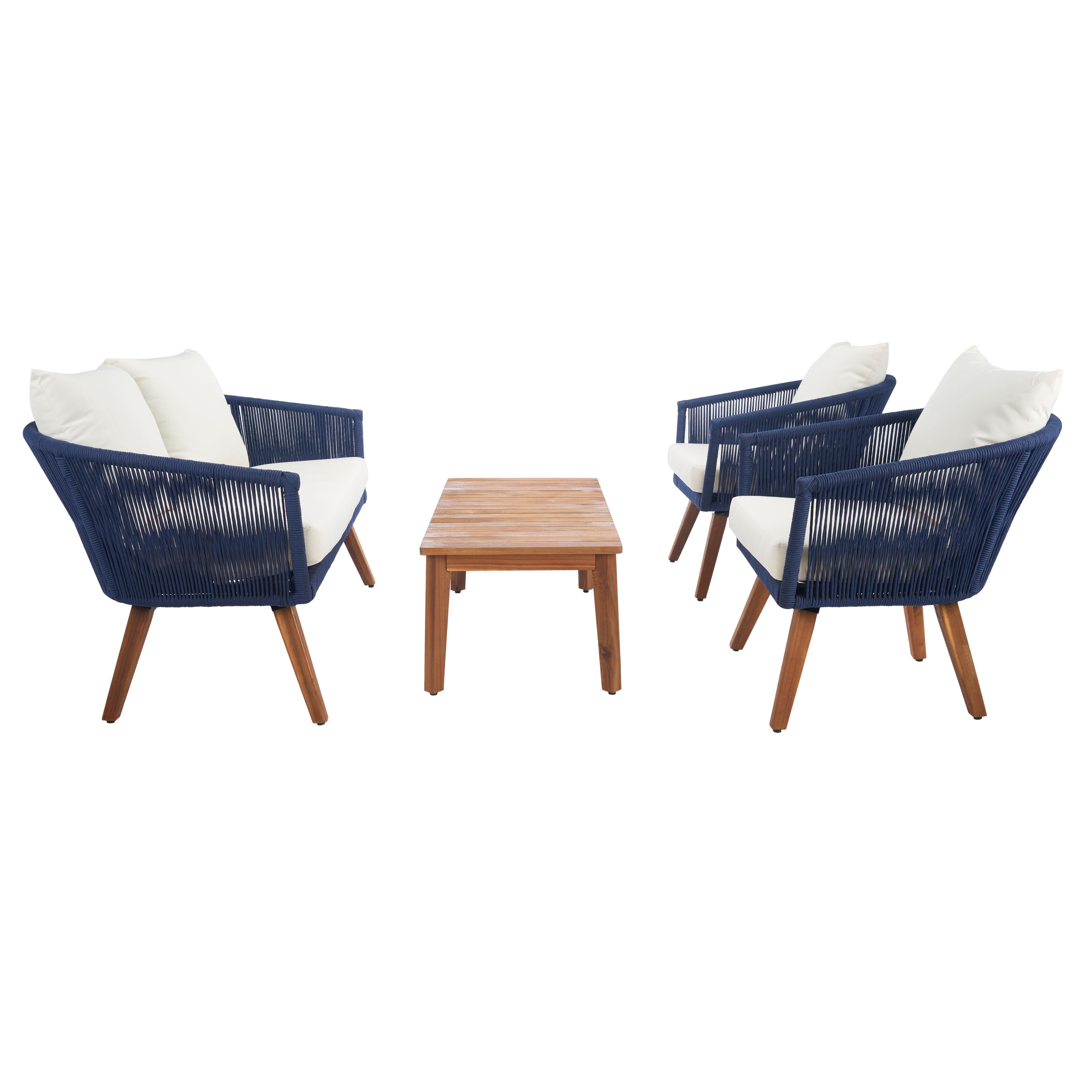 SAFAVIEH Outdoor Velso 4 Pc Living Set On Sale Bed Bath
