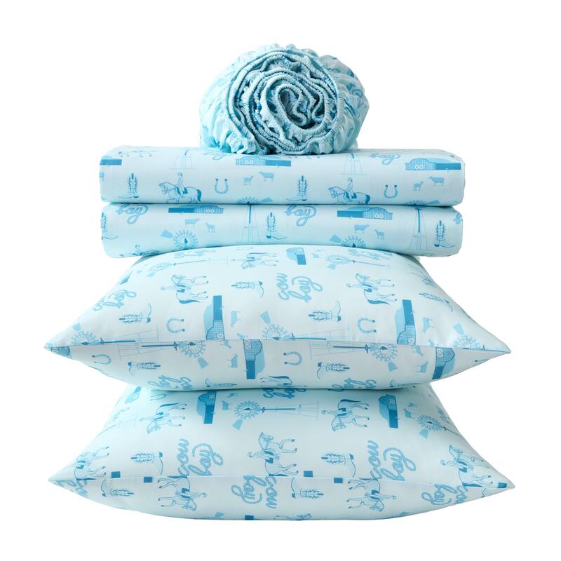 Wrangler Kids Printed Cozy Sheet Set