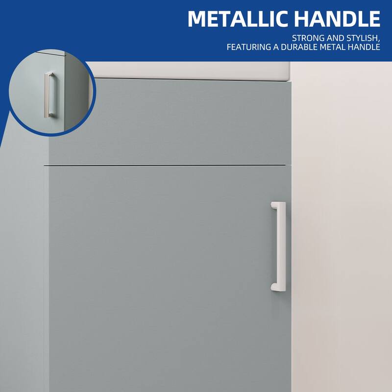 Moasis 37"/24"/16" Wide Bathroom Vanity with Top Mount Sink and Soft Close Door Modern Gray Design