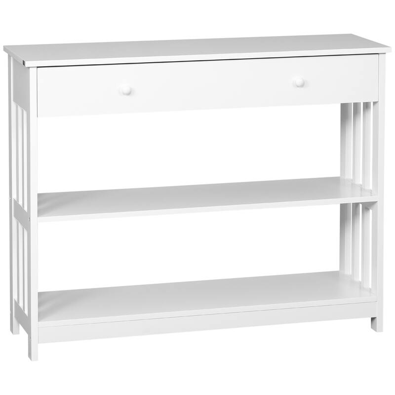 Console Hallway Table with Extra Wide Pull Out Drawer
