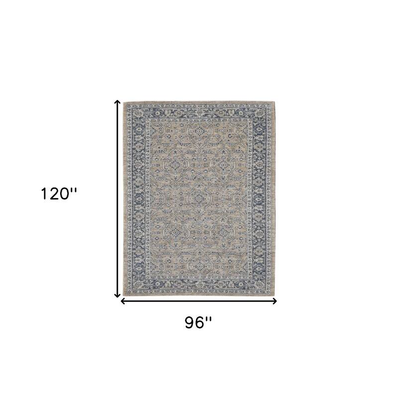 HomeRoots Medallion Traditional Rectangle Area Rug