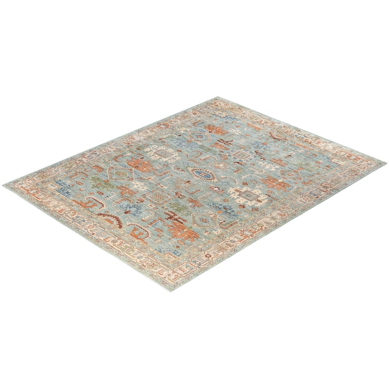 Serapi One-of-a-Kind Hand-Knotted Area Rug - Green - 9' 3" x 11' 10"