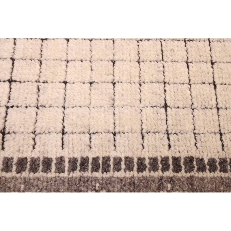 ECARPETGALLERY Hand-knotted Tangier Cream Wool Rug - 5'2 x 8'3