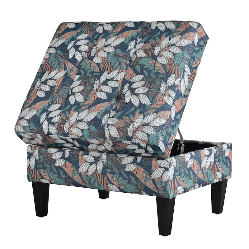 Zahra Tufted Fabric Storage Ottoman by Christopher Knight Home