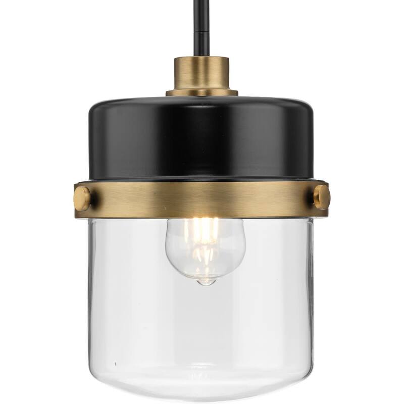 Progress Lighting P500471 Beckner 8" Wide Mini Pendant - Matte Black