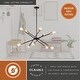 preview thumbnail 5 of 9, Gresham 10 Light Gold Brass and Black Mid-Century Modern Chandelier Adjustable Arms - 34.25-in W x 14.75-in H x 34.25-in D