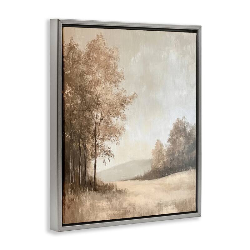 Stupell Country Nature in Winter Framed Floater Canvas Wall Art Design By Petal Prints Design