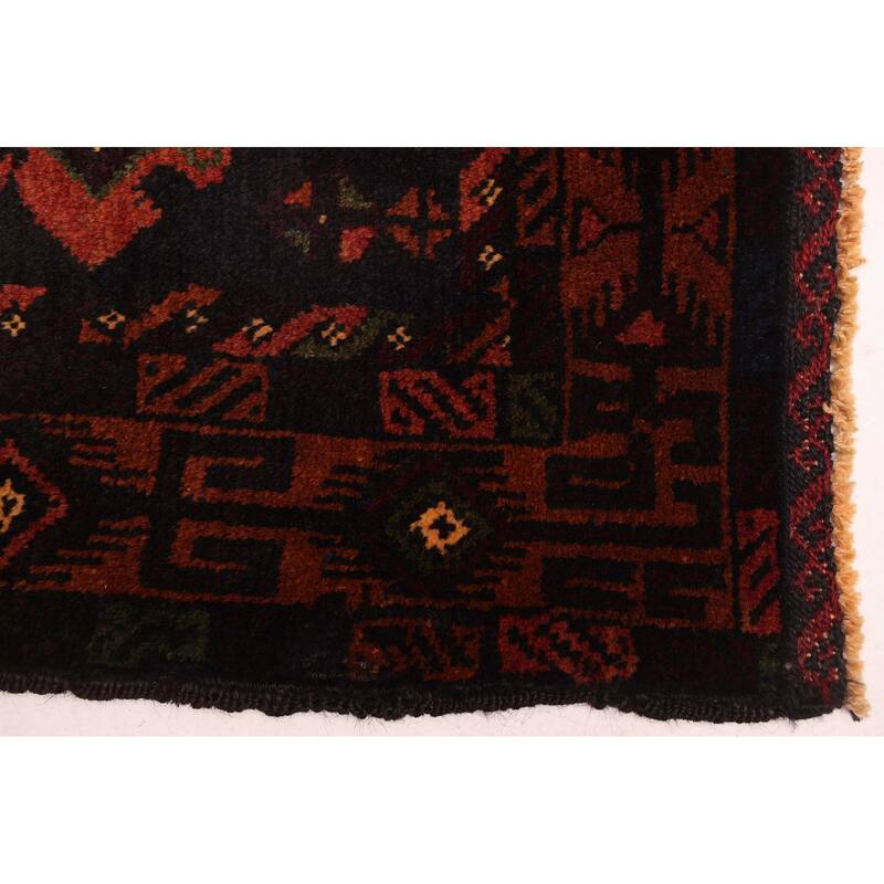 ECARPETGALLERY Hand-knotted Teimani Dark Navy Wool Rug - 4'2 x 6'11