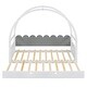 preview thumbnail 5 of 30, Twin Size House Bed Vaulted Roof Bed with Stretchable Trundle & Fence, Unique Adjustable Grounded Bed Twin to King Bed Frame