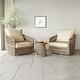 preview thumbnail 24 of 36, 3-piece Cushioned Swivel Patio Wicker Furniture Set Outdoor Rattan Bistro Set Khaki
