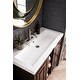 preview thumbnail 18 of 16, James Martin Vanities Alicante 39.5" Single Vanity Cabinet, Mid Century Acaia, w/ White Glossy Composite Stone Countertop