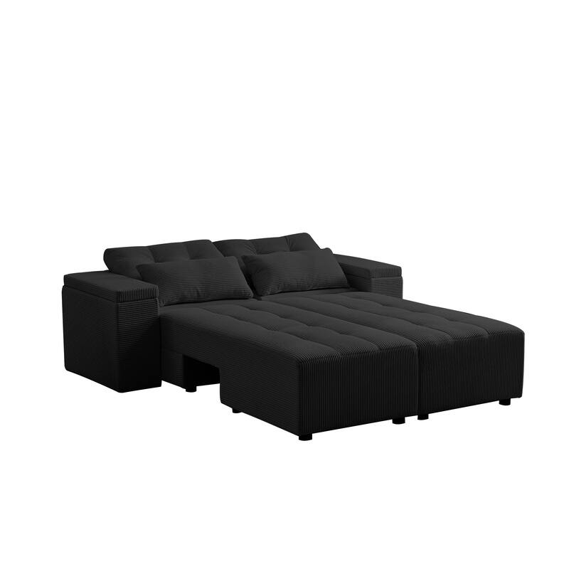 GDFStudio - Emerson Modular Corduroy 3-Seater Sofa with Storage and Customizable Design