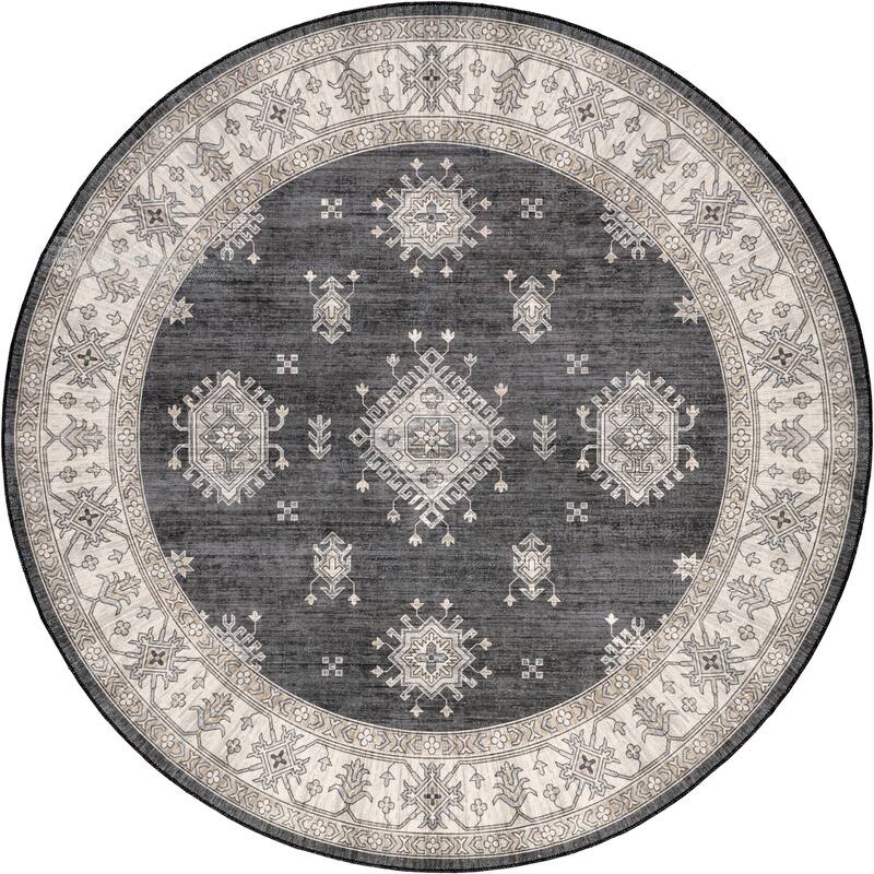 Nuloom Moxie SplashGuard Traditional Bordered Machine Washable Area Rug