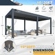 preview thumbnail 98 of 188, EROMMY Outdoor Louvered Pergola Gazebo with Adjustable Aluminum Rainproof Roof