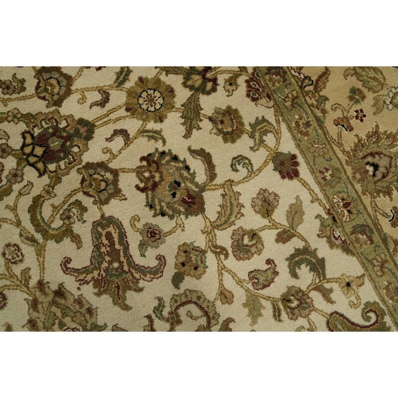 Hand Knotted Oriental 100% Wool Carpet Traditional All-Over Beige & Ivories Agra Area Rug - 10' 4'' X 8' 1''