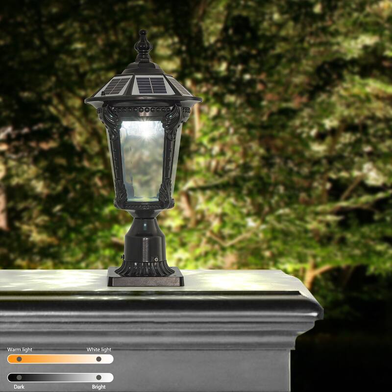 Retro Solar Lights With Dimmable LED, Black