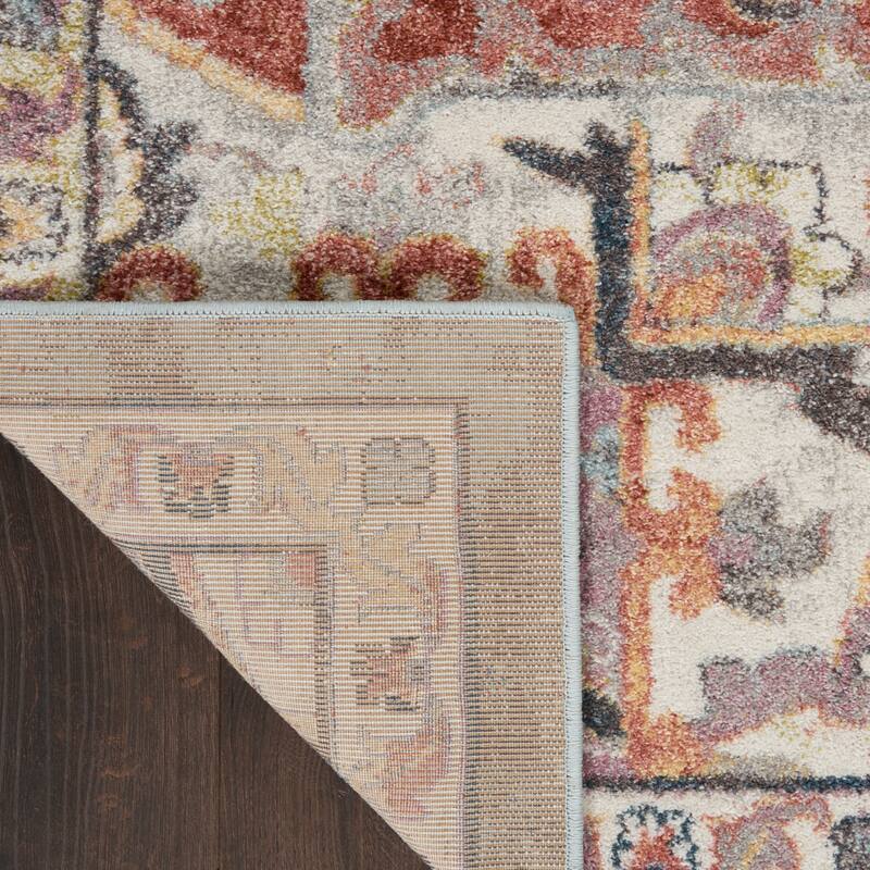 Nourison Juniper Persian Farmhouse Medallion Multicolored Area Rug