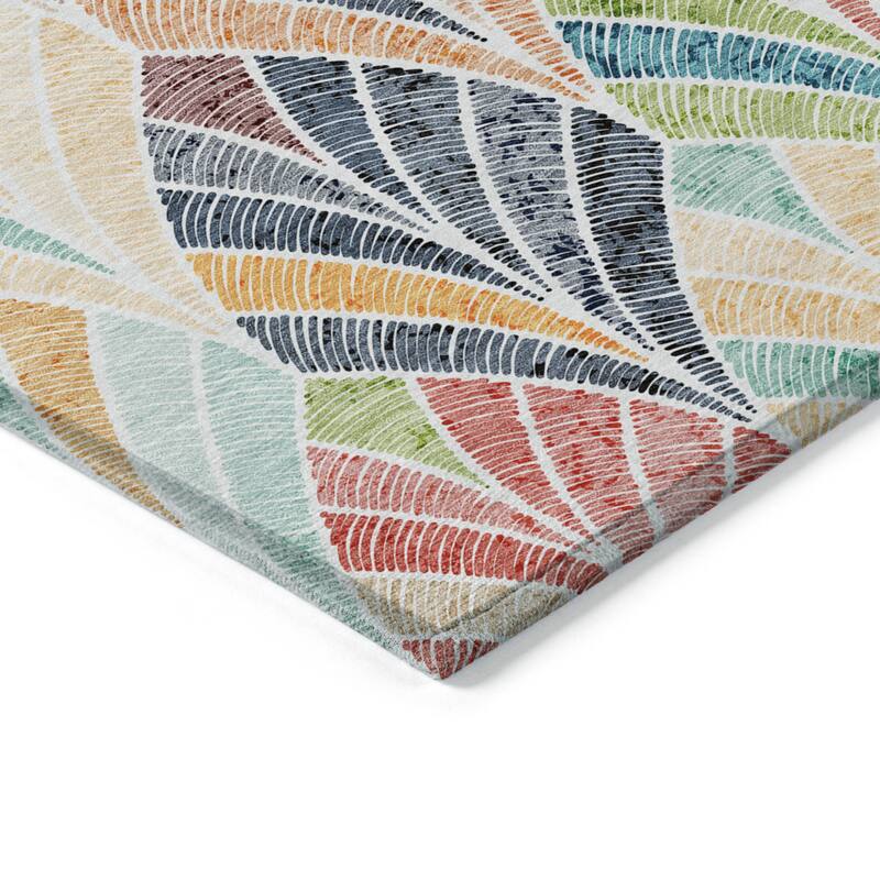 HomeRoots Geometric Transitional Rectangle Outdoor Rug