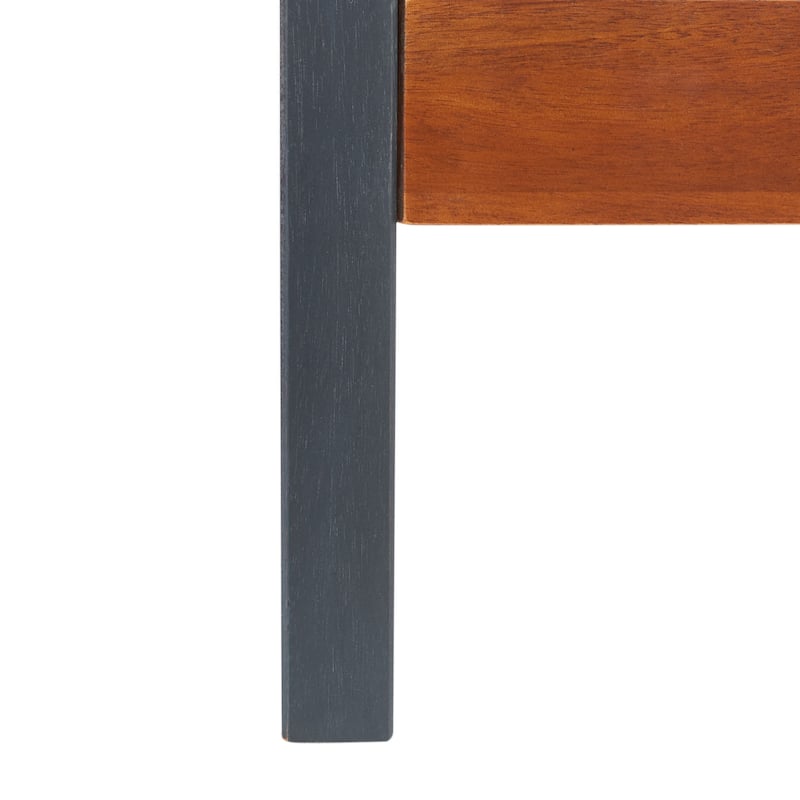 SAFAVIEH Sigrun Natural/Charcoal 5-Tier Leaning Etagere - 18.1" W x 11" L x 72.4" H - 18Wx11Dx72H